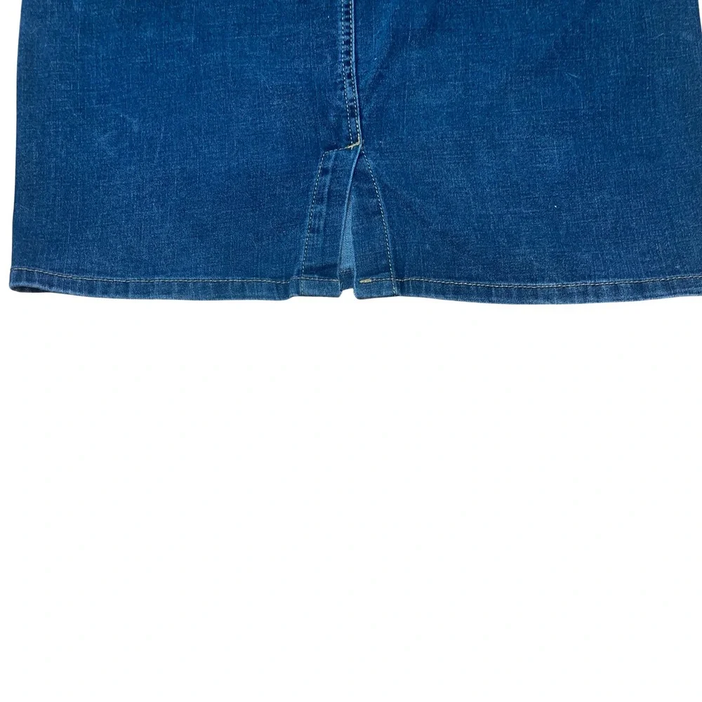 Vintage Y2K Wrangler Denim Jean Skirt Women's Blue 5-Pocket Classic Mid-Length‎